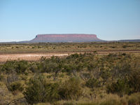 Mt Connor from lookout on Lasseter Hwy